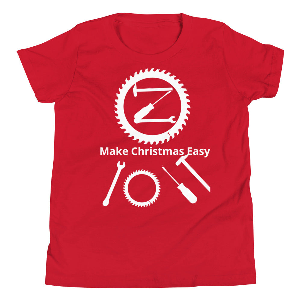 Make Christmas Easy zed maker logo Youth Short Sleeve T-Shirt